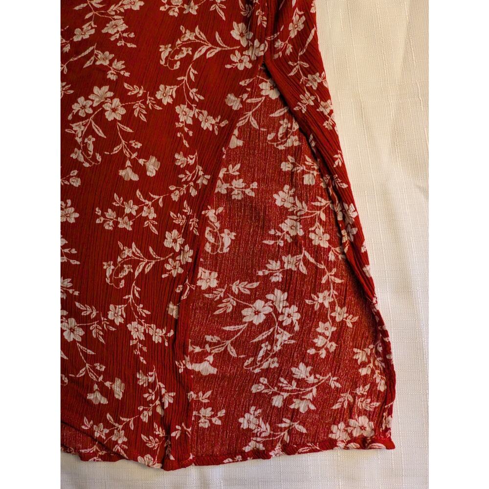 Lulus Garden Ruffle Red Dress | Small | Ruffled Sleeves - Picture 12 of 16